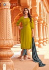 Ruhani By Kadlee Rayon Weaving Kurti With Bottom Dupatta Wholesale Market In Surat